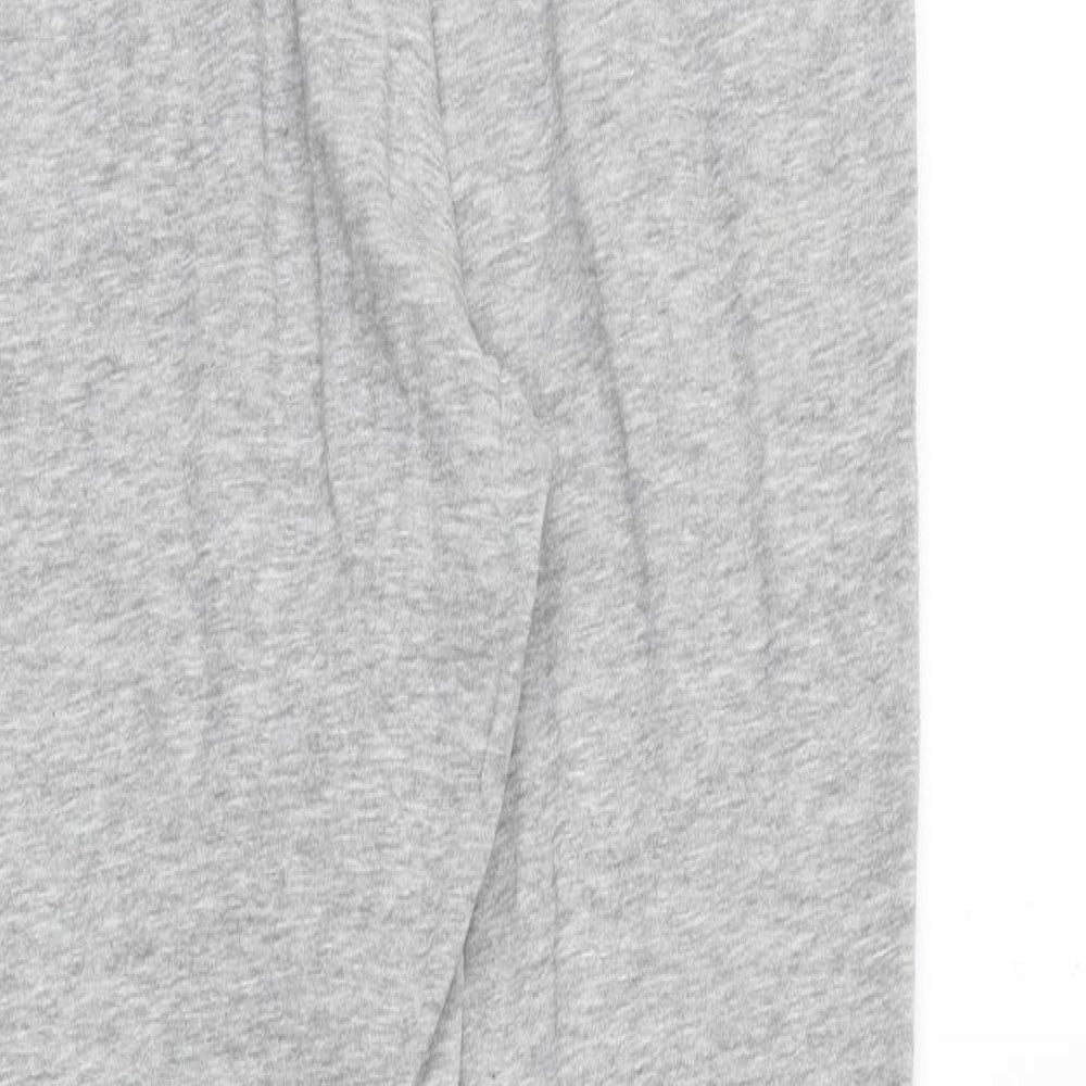 H&M Womens Grey Cotton Jogger Trousers Size XS Regular Drawstring