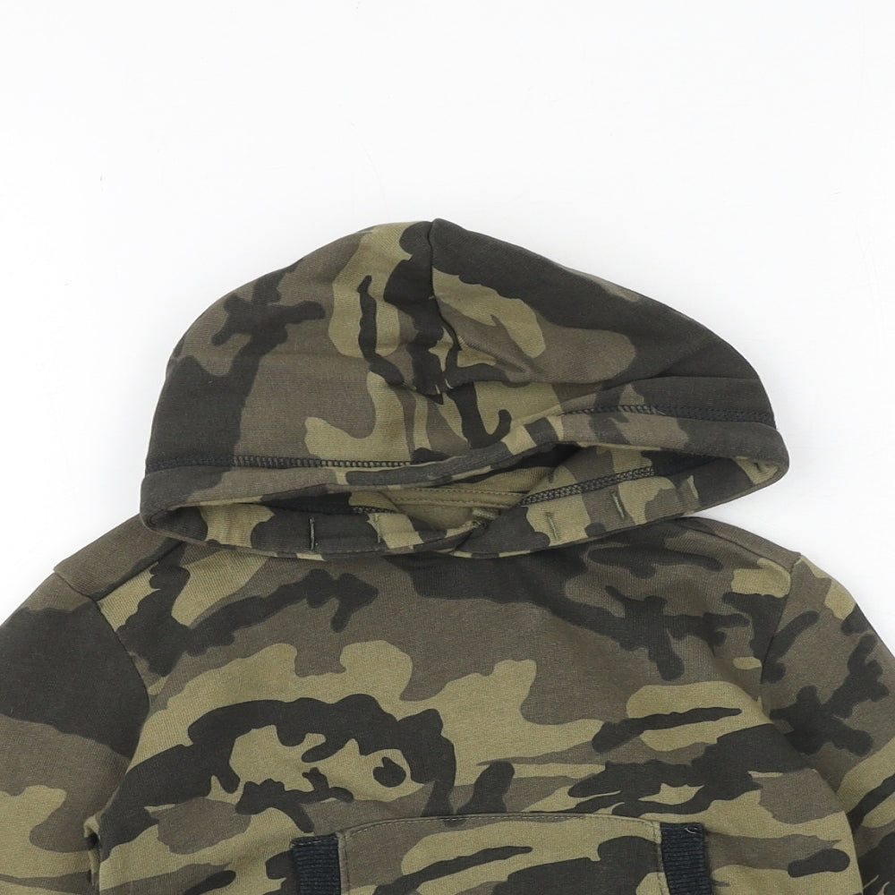 NEXT Boys Gold Camouflage Cotton Pullover Hoodie Size 3 Years Pullover