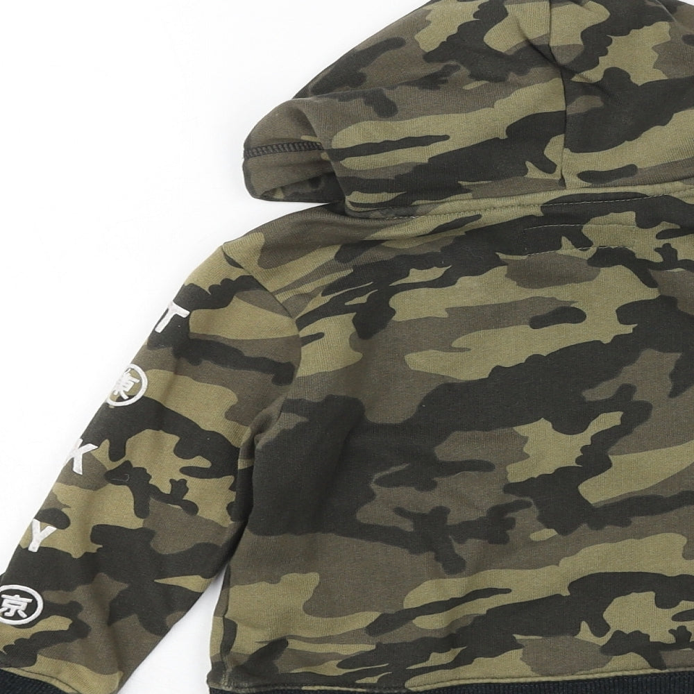 NEXT Boys Gold Camouflage Cotton Pullover Hoodie Size 3 Years Pullover
