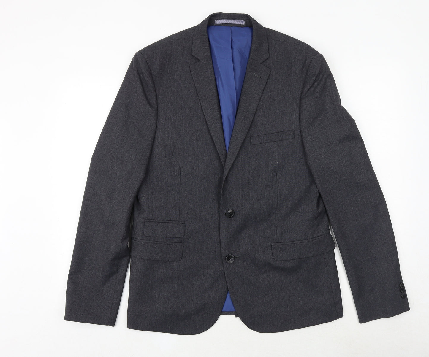 Marks and Spencer Mens Grey Polyester Jacket Blazer Size 42 Regular