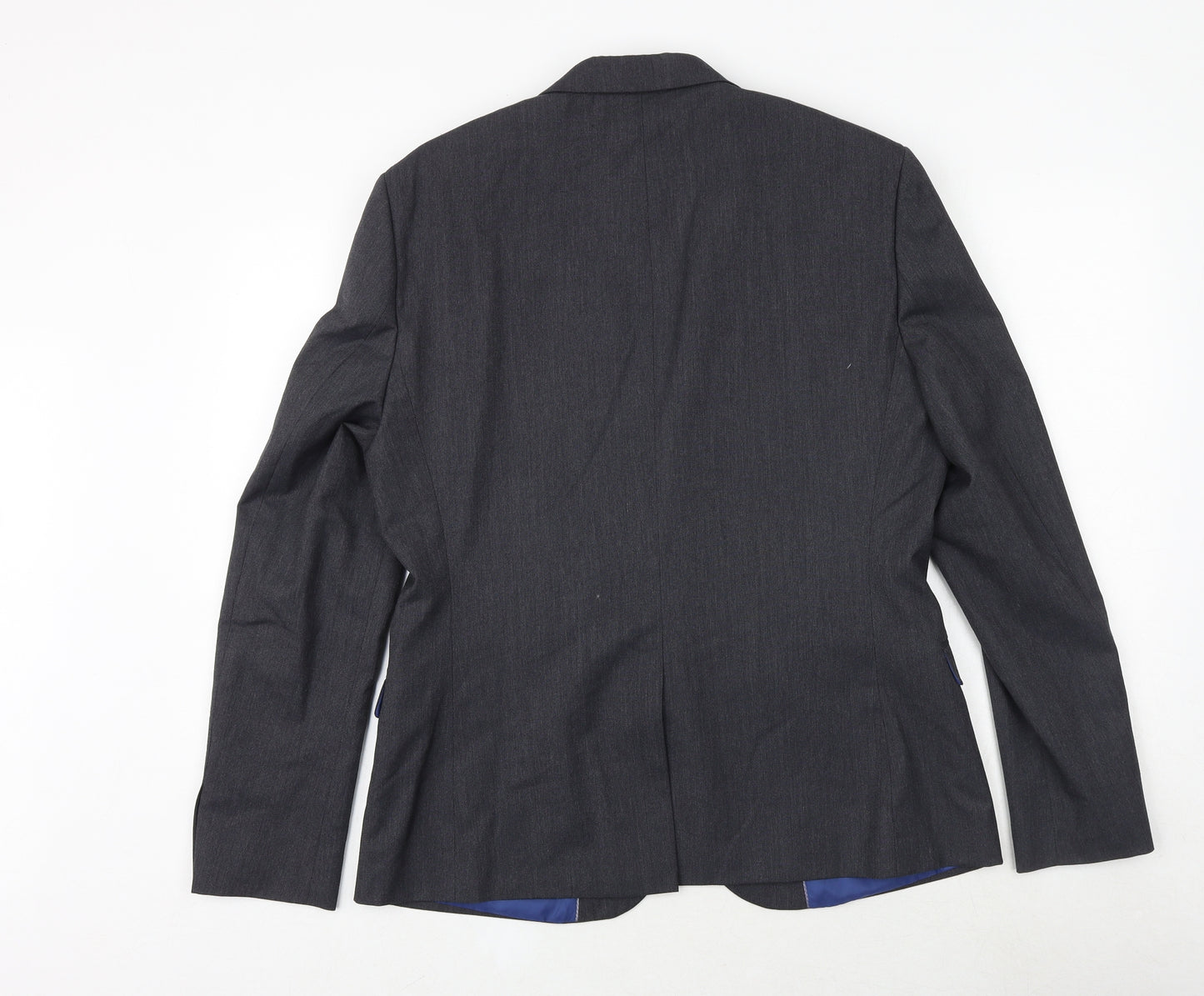 Marks and Spencer Mens Grey Polyester Jacket Blazer Size 42 Regular