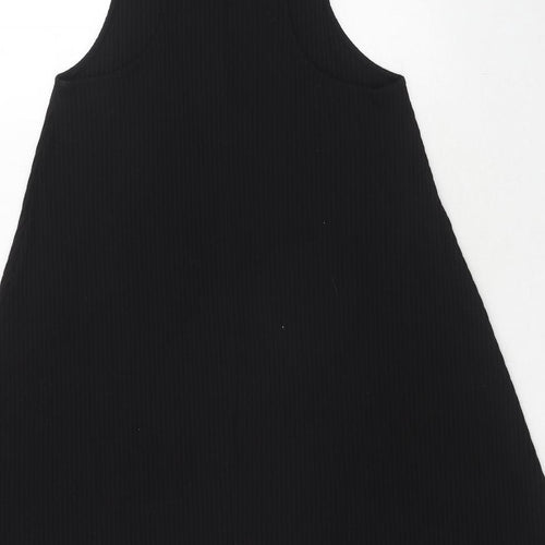 FOREVER 21 Womens Black Polyester Trapeze & Swing Size S Round Neck Pullover