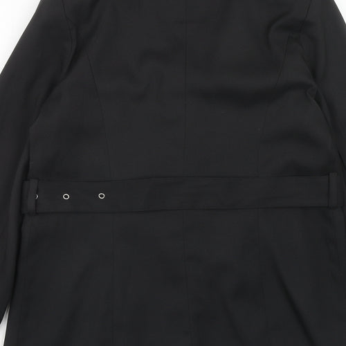 PRETTYLITTLETHING Womens Black Polyester Jacket Blazer Size 8