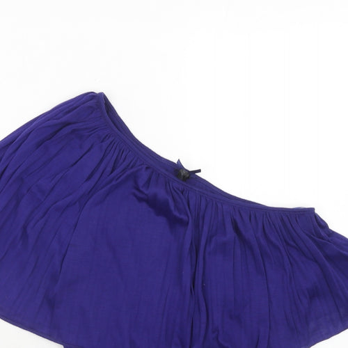 NEXT Womens Purple Polyester Basic Blouse Size 8 One Shoulder