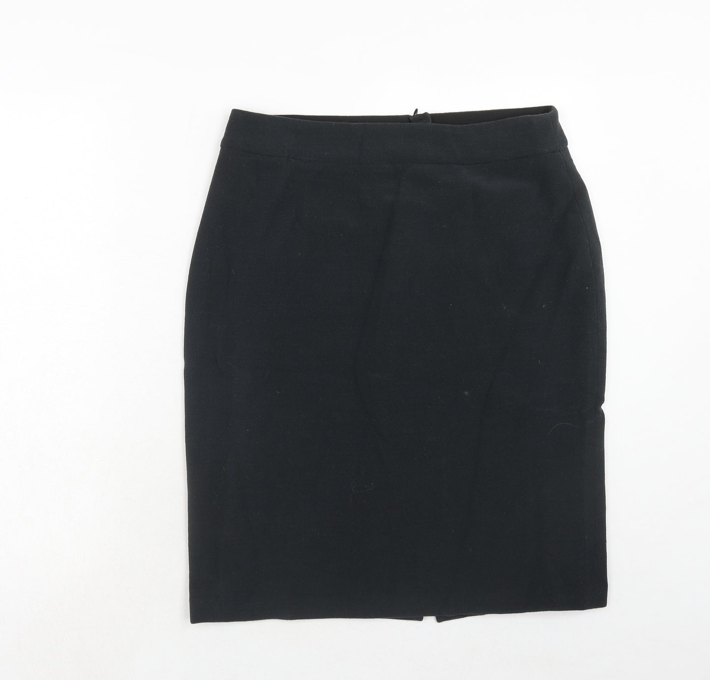 Armani Collezioni Womens Black Wool A-Line Skirt Size 12 Zip