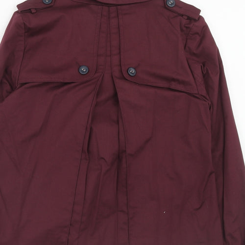 Marks and Spencer Womens Purple Pea Coat Coat Size 12 Button