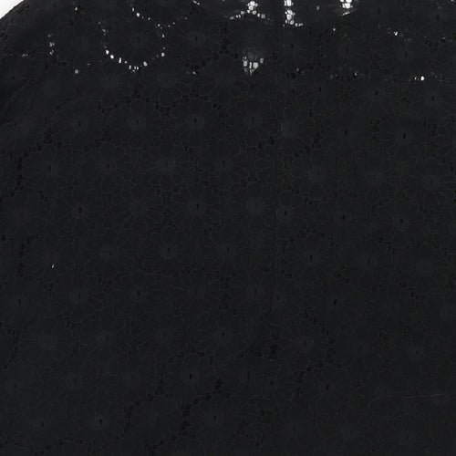 Zanzea Womens Black Cotton Basic Blouse Size 2XL Round Neck