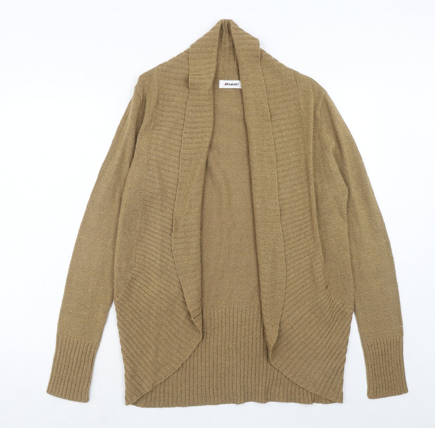 Damart Womens Brown V-Neck Acrylic Cardigan Jumper Size 12 - Size 12-14