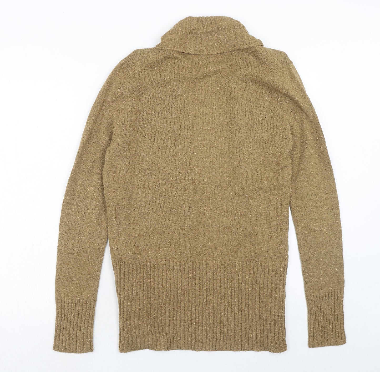 Damart Womens Brown V-Neck Acrylic Cardigan Jumper Size 12 - Size 12-14