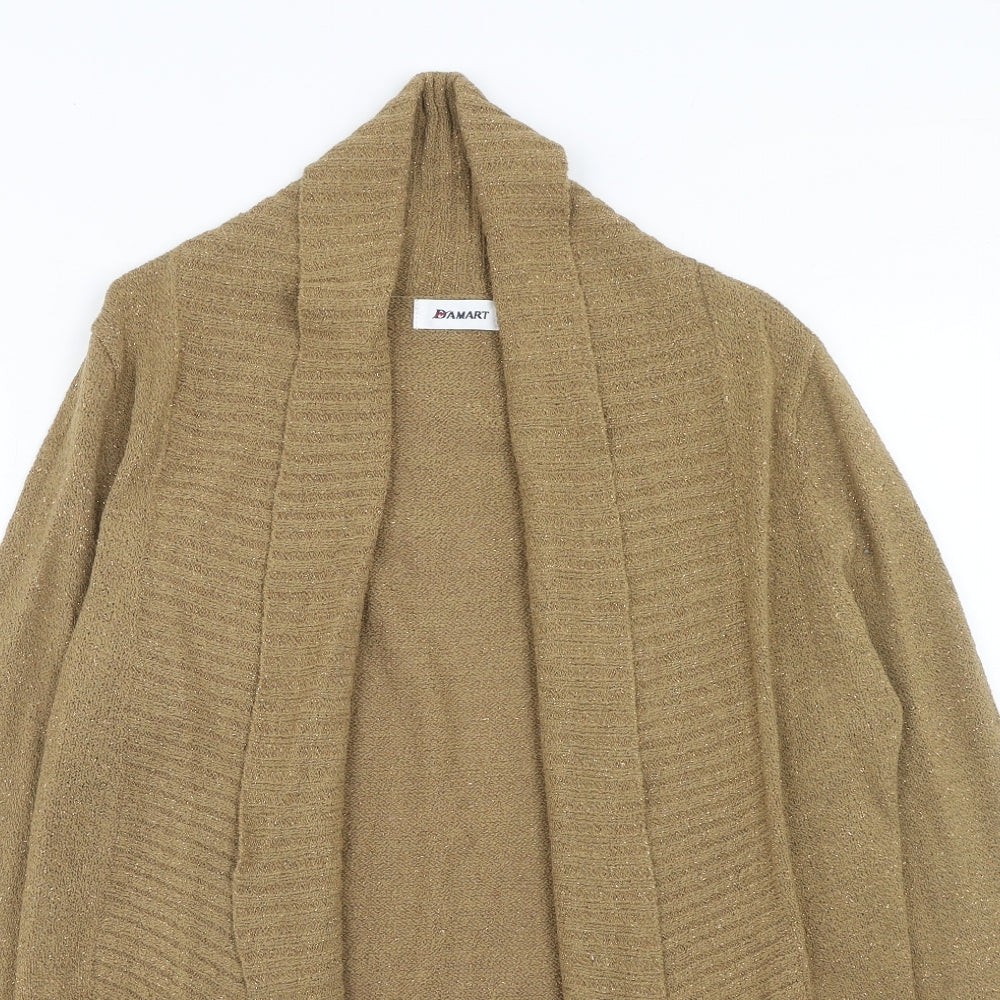Damart Womens Brown V-Neck Acrylic Cardigan Jumper Size 12 - Size 12-14