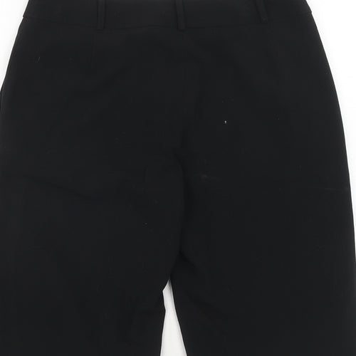 Lime Womens Black Polyester Compression Shorts Size 10 Regular Hook & Eye