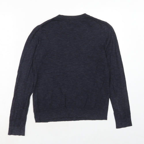 Gap Womens Blue Round Neck Acrylic Pullover Jumper Size M