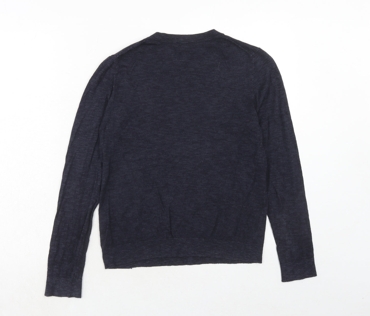 Gap Womens Blue Round Neck Acrylic Pullover Jumper Size M