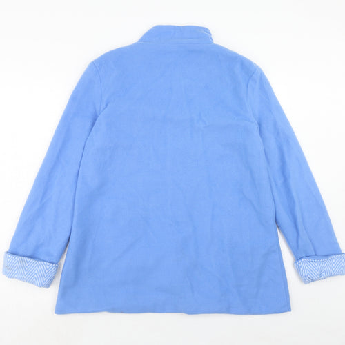 Anne De Lancay Womens Blue Jacket Size S Button