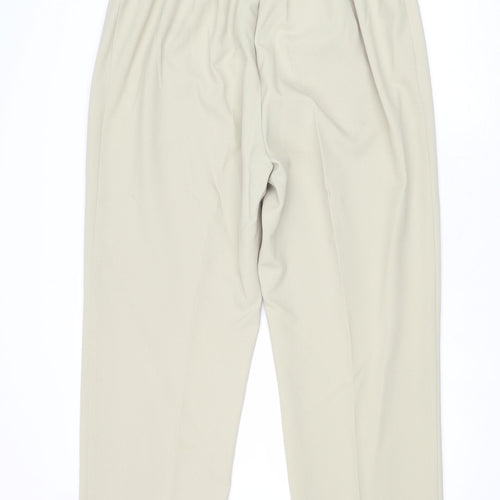 Slimma Womens Beige Polyester Trousers Size 20 Regular