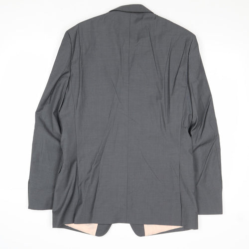 French Connection Mens Grey Polyester Jacket Suit Jacket Size 38 Regular