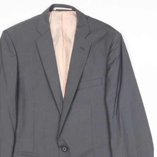 French Connection Mens Grey Polyester Jacket Suit Jacket Size 38 Regular