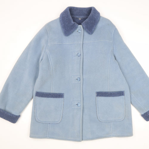 EWM Womens Blue Jacket Size 16 Button