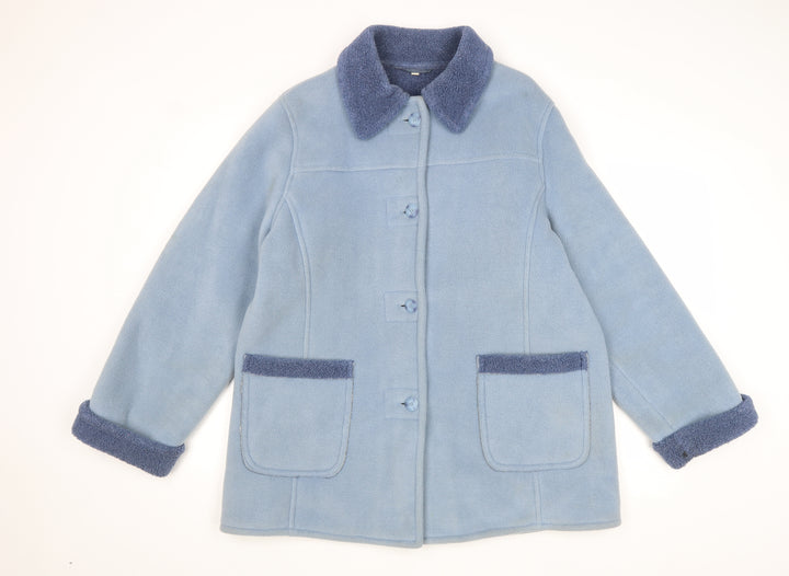 EWM Womens Blue Jacket Size 16 Button