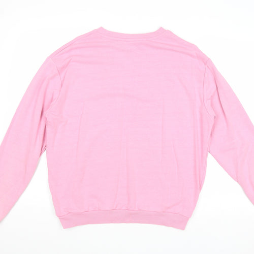 Outrageous Womens Pink Polyester Pullover Sweatshirt Size S Pullover - Duvet Day