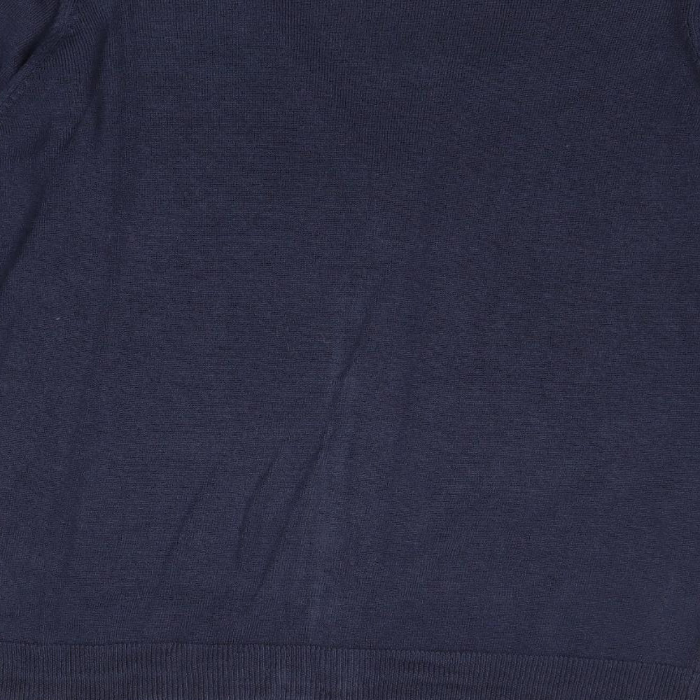 Originals Womens Blue V-Neck Acrylic Cardigan Jumper Size 12 - Size 12-14