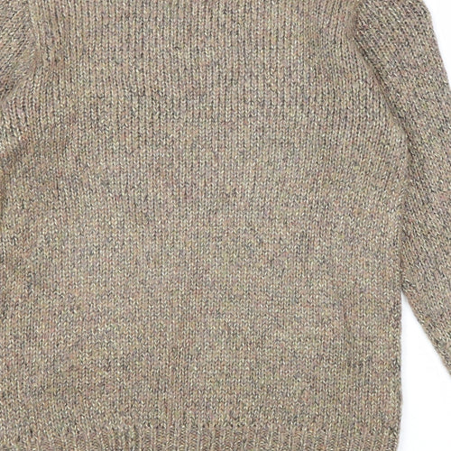 Divided by H&M Womens Gold Round Neck Acrylic Pullover Jumper Size 8