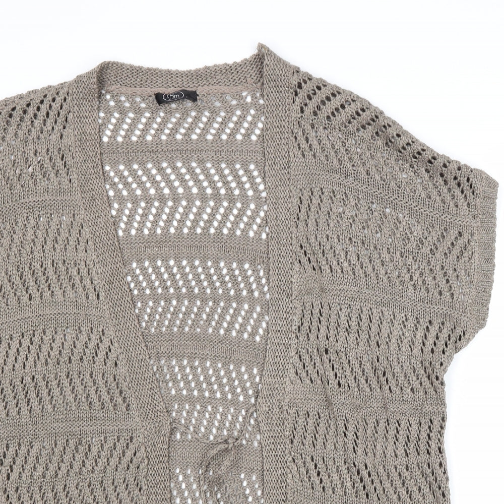 Bonmarché Womens Brown V-Neck Acrylic Cardigan Jumper Size L