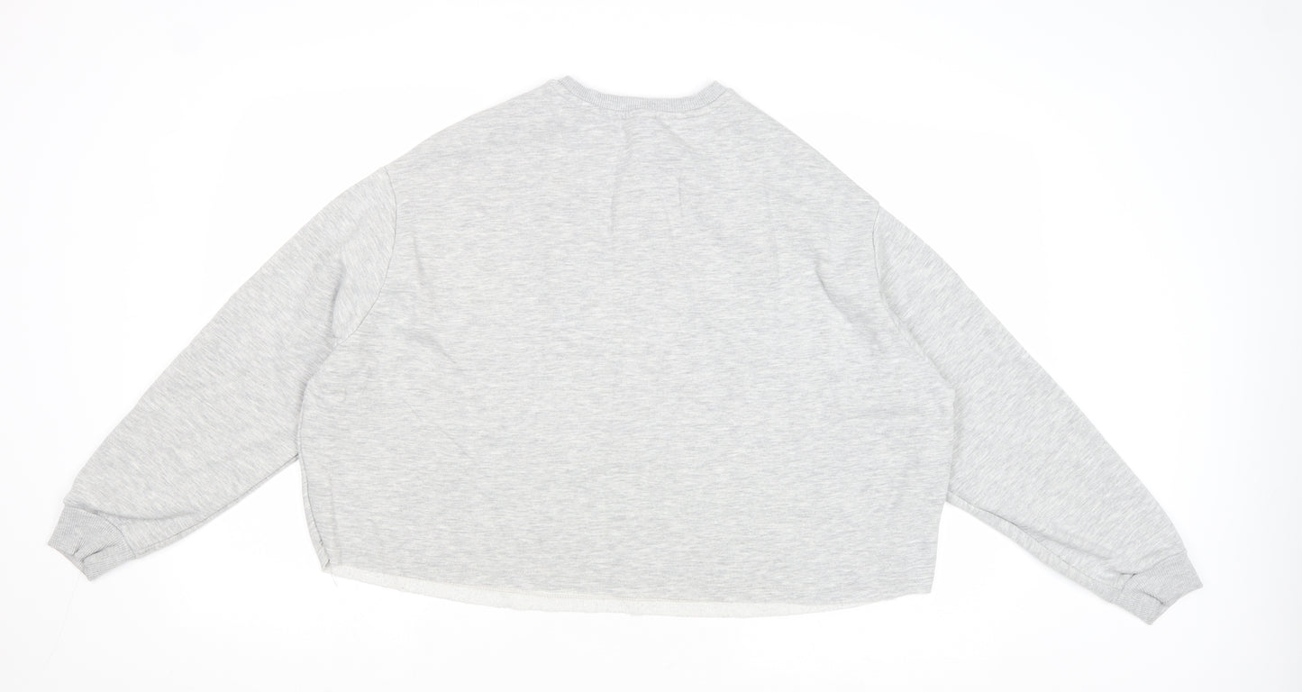 Simply Be Womens Grey Polyester Pullover Sweatshirt Size 12 Pullover - Love
