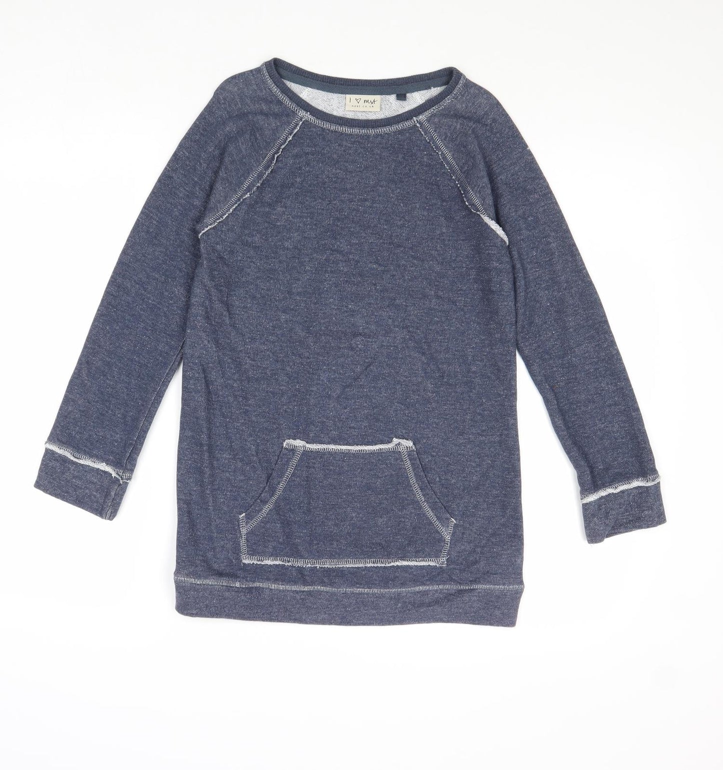 NEXT Girls Blue Cotton Pullover Sweatshirt Size 10 Years Pullover