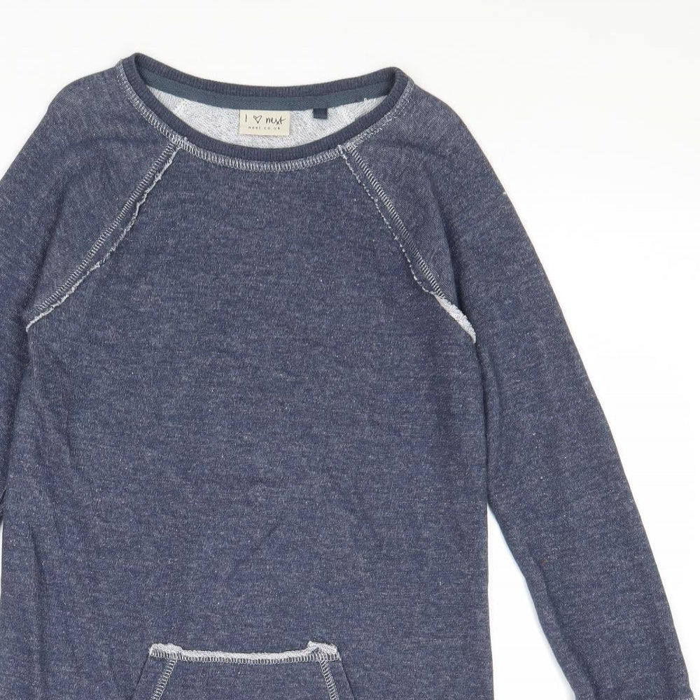 NEXT Girls Blue Cotton Pullover Sweatshirt Size 10 Years Pullover