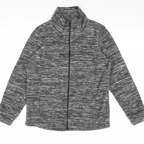 Bonmarché Womens Grey Geometric Jacket Size S Zip