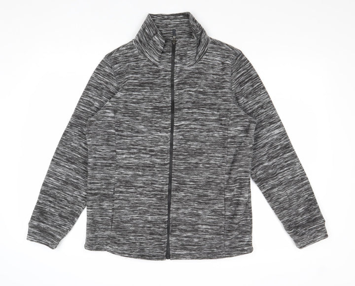 Bonmarché Womens Grey Geometric Jacket Size S Zip