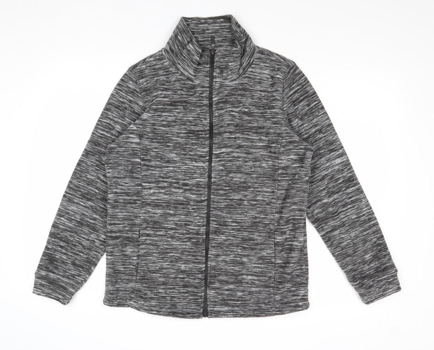 Bonmarché Womens Grey Geometric Jacket Size S Zip