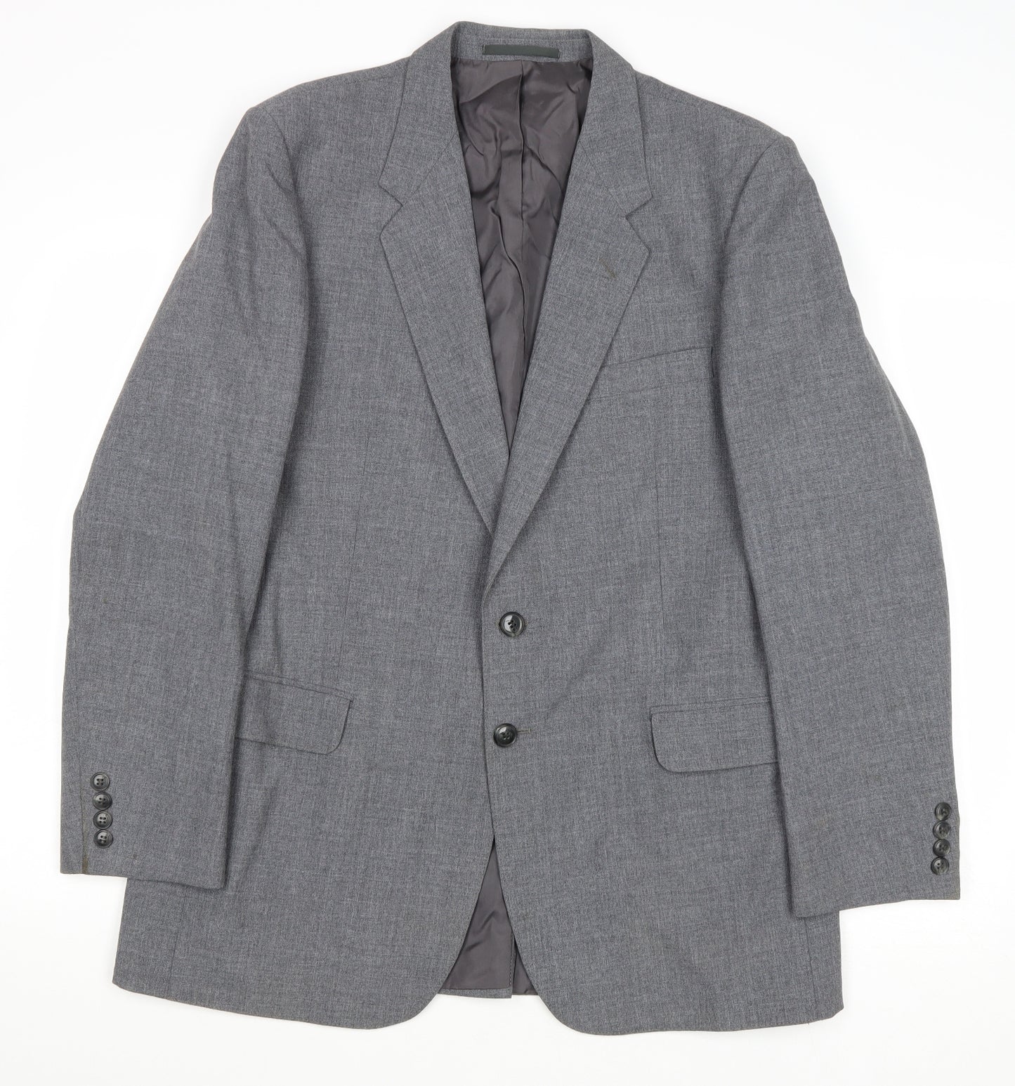 St Michael Mens Grey Polyester Jacket Suit Jacket Size 42 Regular