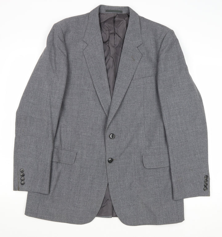 St Michael Mens Grey Polyester Jacket Suit Jacket Size 42 Regular
