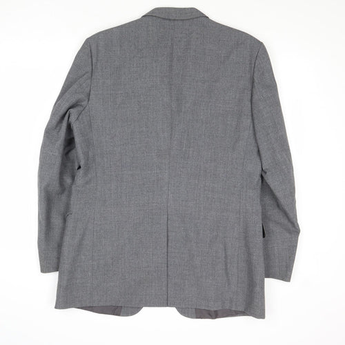 St Michael Mens Grey Polyester Jacket Suit Jacket Size 42 Regular