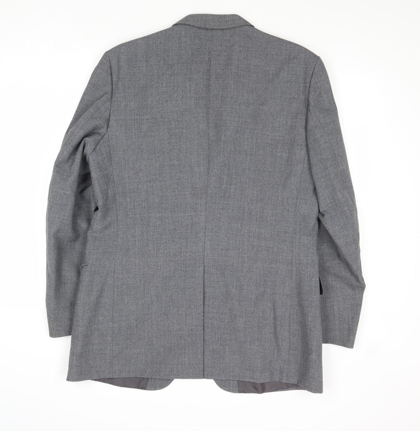 St Michael Mens Grey Polyester Jacket Suit Jacket Size 42 Regular