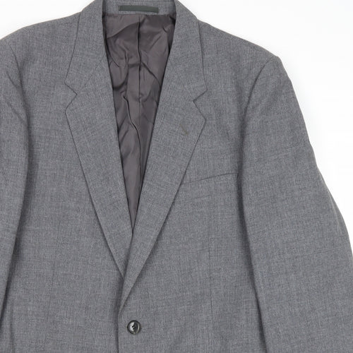 St Michael Mens Grey Polyester Jacket Suit Jacket Size 42 Regular