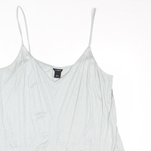 Lindex Womens Blue Polyester Basic Tank Size XL V-Neck