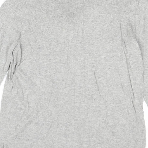 Damart Womens Grey V-Neck Viscose Pullover Jumper Size L