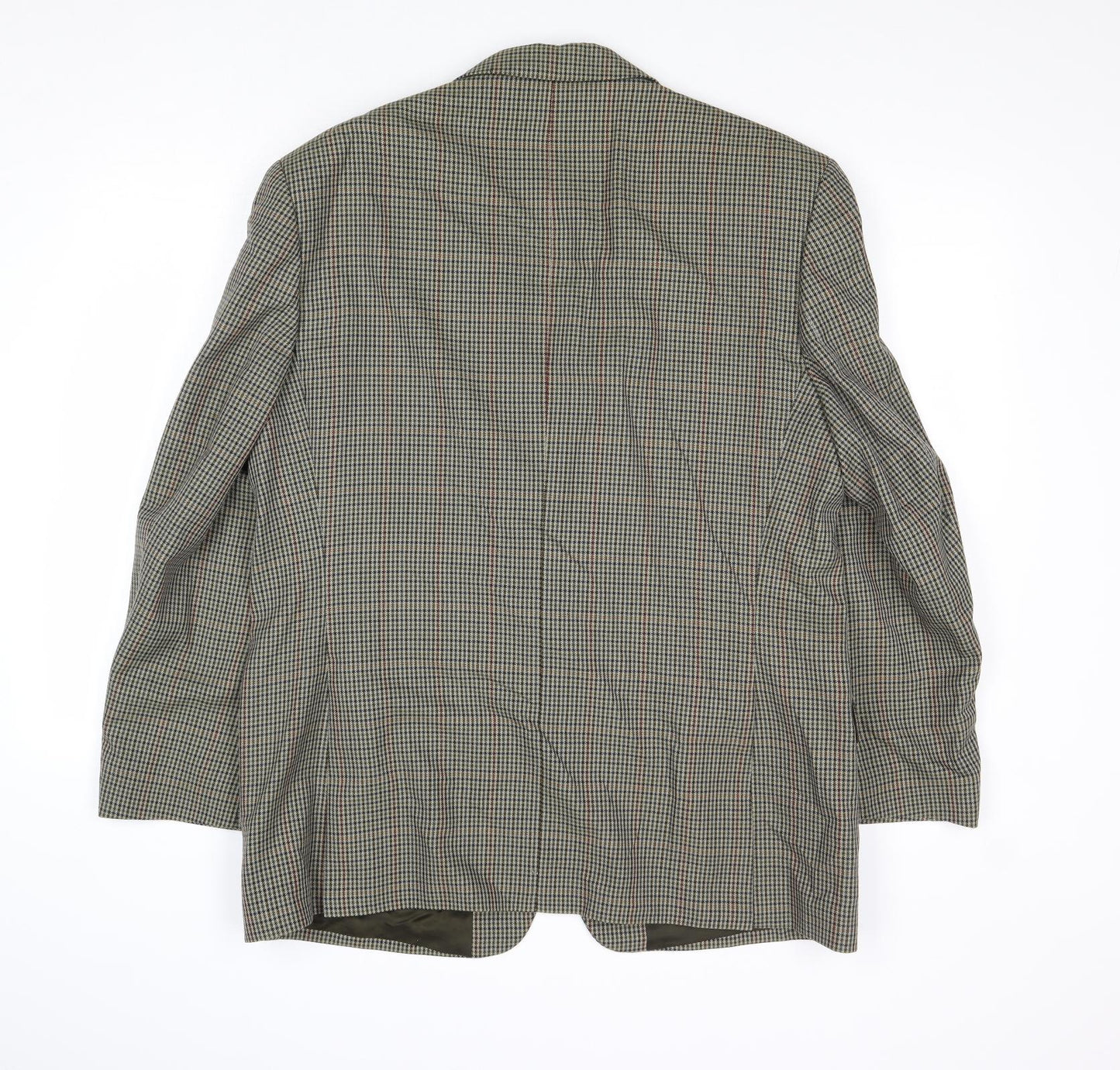 Charlton Gray Mens Multicoloured Geometric Wool Jacket Suit Jacket Size 42 Regular