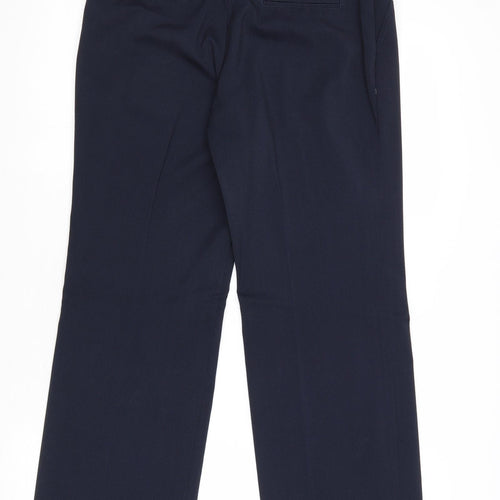 NEXT Womens Blue Polyester Trousers Size 10 Regular Zip