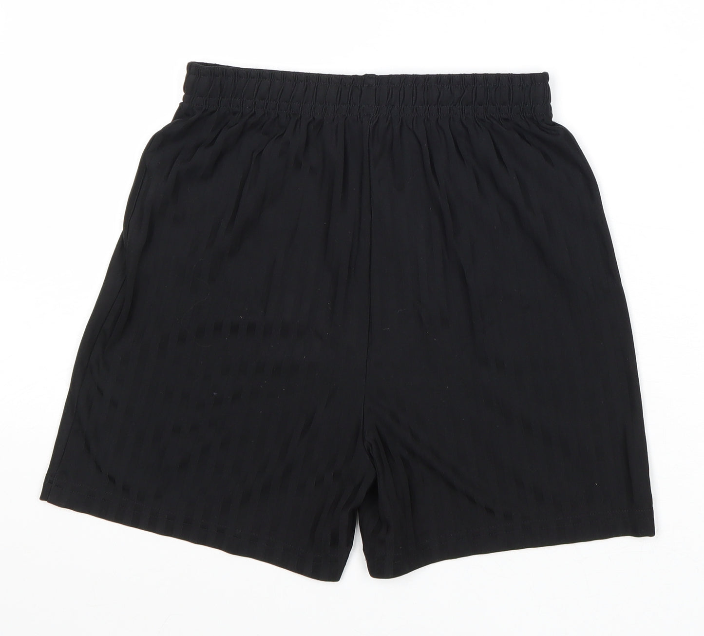 Marks and Spencer Boys Black Polyester Sweat Shorts Size 9-10 Years Regular Drawstring