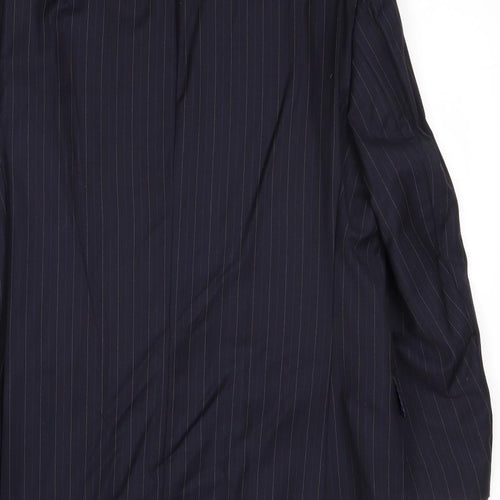 Marks and Spencer Mens Blue Striped Wool Jacket Suit Jacket Size 42 Regular