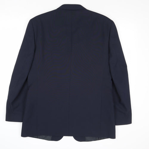 Dimensions Mens Blue Polyester Jacket Suit Jacket Size 40 Regular