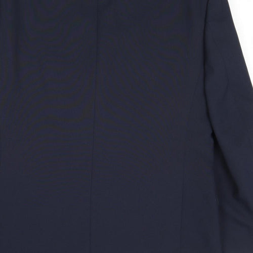 Dimensions Mens Blue Polyester Jacket Suit Jacket Size 40 Regular