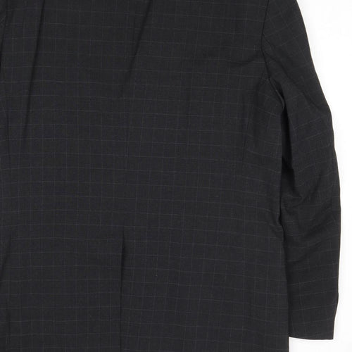 Marks and Spencer Mens Grey Striped Polyacrylate Fibre Jacket Suit Jacket Size 40 Regular