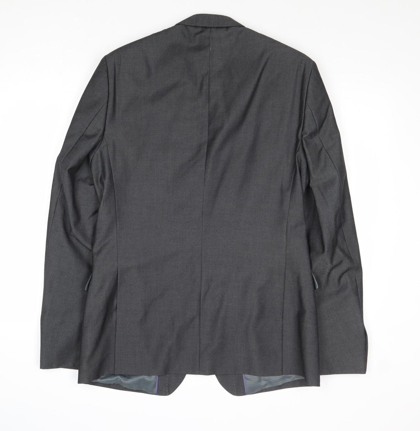Burton Mens Grey Polyester Jacket Suit Jacket Size 40 Regular