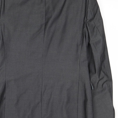 Burton Mens Grey Polyester Jacket Suit Jacket Size 40 Regular