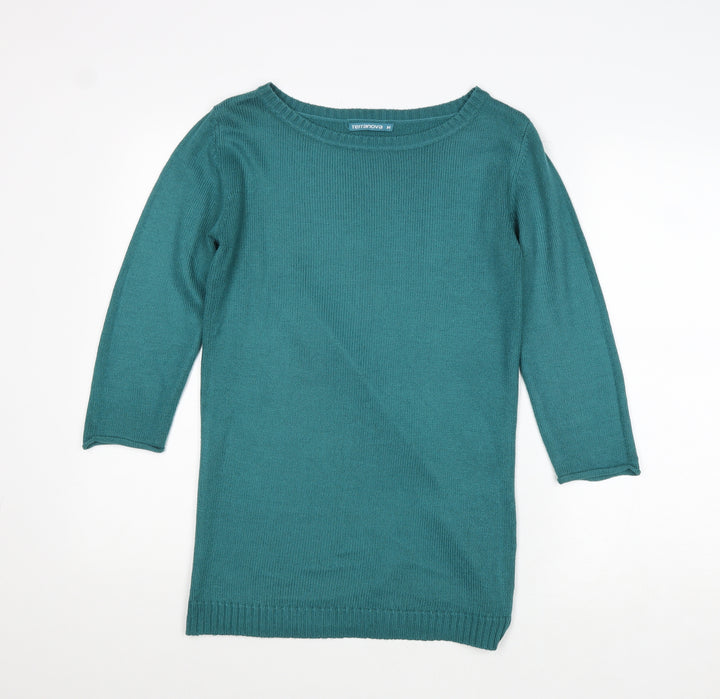 Terranova Womens Blue Round Neck Acrylic Pullover Jumper Size M